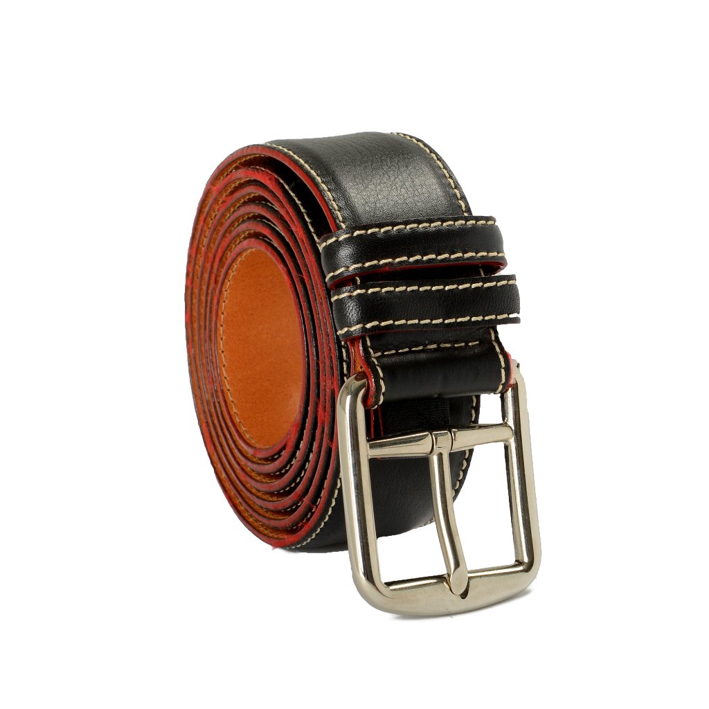 Scuderia Ferrari Men's Black Leather Belt Sz 2xl